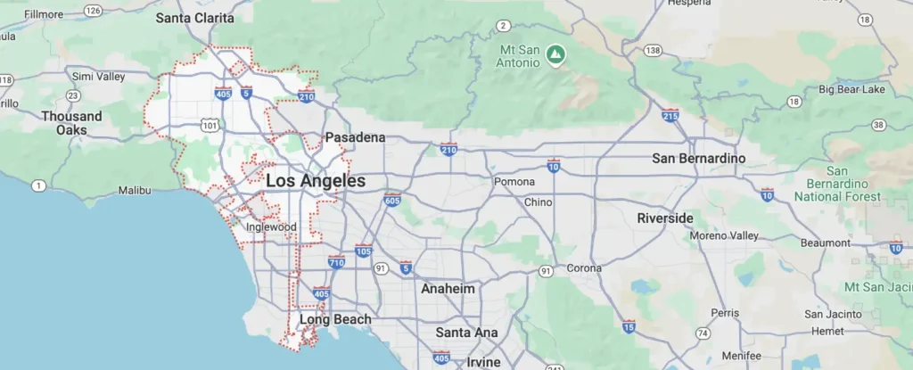 Areas We Serve In LA